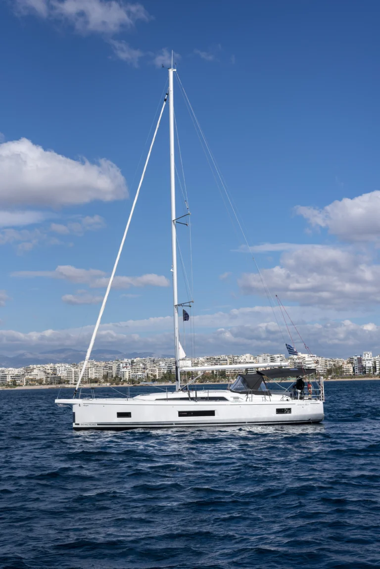 Beneteau Oceanis 46.1 - port-side view of the yacht, sailing yacht for charter in Greece