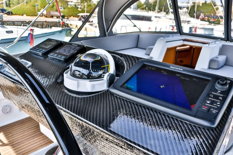 Jeanneau 54 Sea Force navigation panel and electronics, yacht charter in Greece