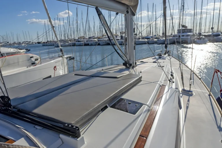 Jeanneau Sun Odyssey 509 Promise deck forward view for charter in Greece