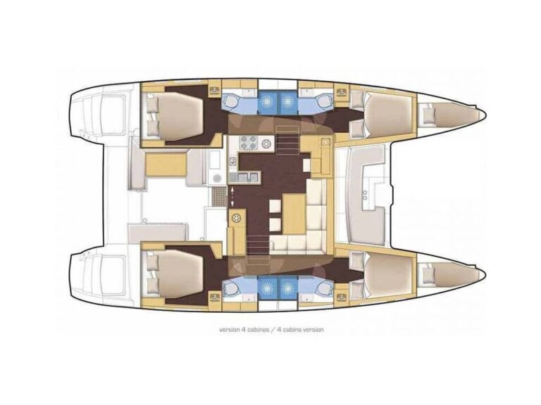 Lagoon 46 Sea Energy I - catamaran layout plan | Sailing To Go, yacht charter in Greece